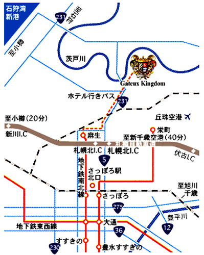シャトレーゼ ガトーキングダム札幌の周辺地図