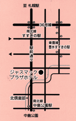 ジャスマックプラザホテルの周辺地図