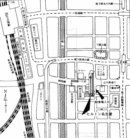 ヒルトン名古屋周辺地図