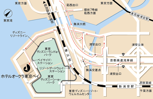 ホテルオークラ東京ベイ周辺地図