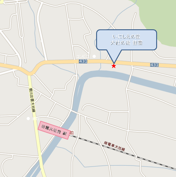 いにしえの宿 佳雲周辺地図
