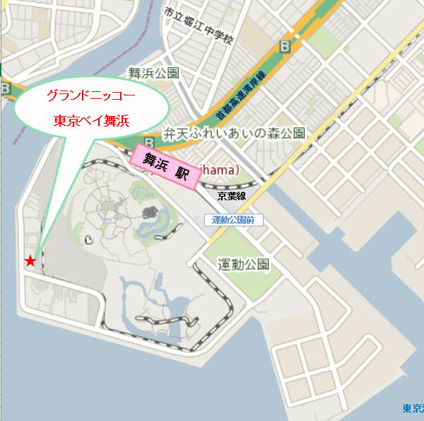グランドニッコー東京ベイ 舞浜周辺地図