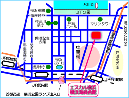 エスカル横浜周辺地図