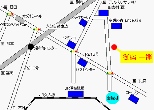 御宿 一禅周辺地図