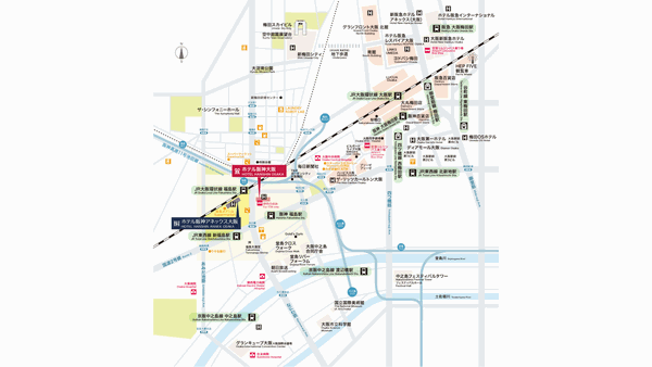 ホテル阪神大阪周辺地図