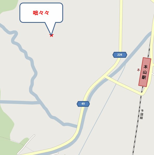 咄々々周辺地図