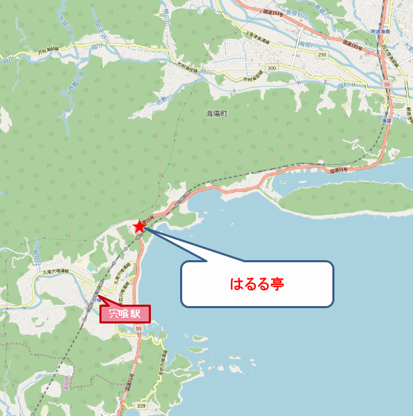 はるる亭周辺地図