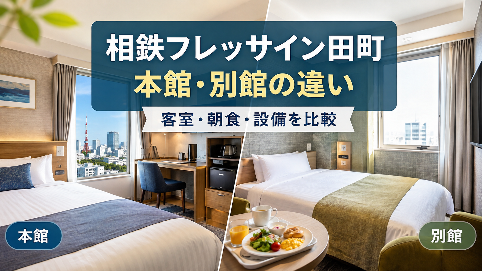 相鉄フレッサイン田町の本館と別館の違いは?客室・朝食・設備を徹底比較