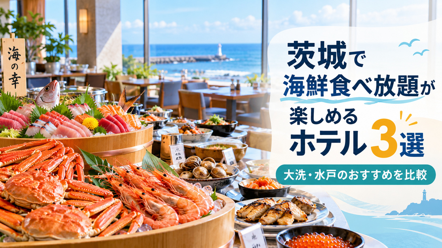茨城で海鮮食べ放題が楽しめるホテル3選！大洗・水戸のおすすめを比較