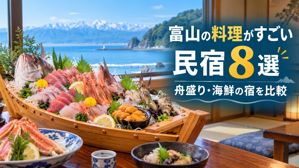 【8選】富山の料理がすごい民宿！食べきれない舟盛り・海鮮の宿を比較