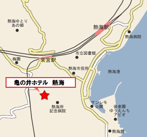 亀の井ホテル 熱海周辺地図
