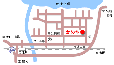 佐津温泉 潮風香る内湯の宿 かめや周辺地図