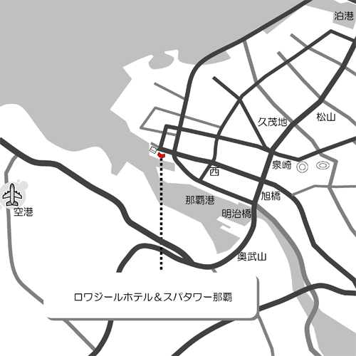 ロワジールスパタワー那覇周辺地図