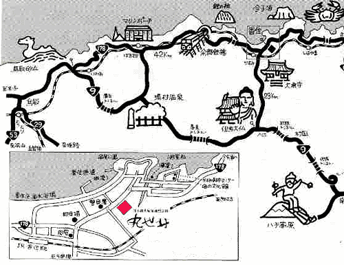 かにの宿 丸世井周辺地図