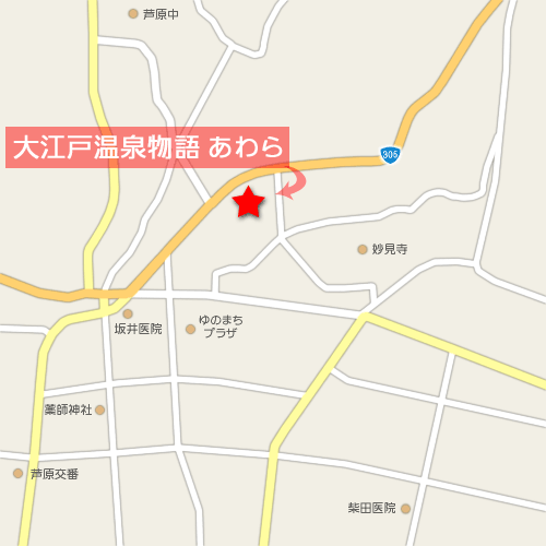 大江戸温泉物語 あわら周辺地図