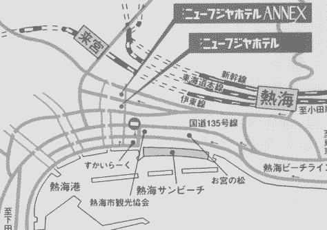 熱海ニューフジヤホテル周辺地図