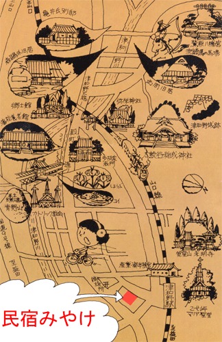 民宿みやけ周辺地図