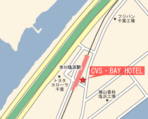 CVS・BAY HOTEL 本館周辺地図