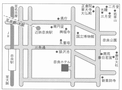 奈良ホテル周辺地図