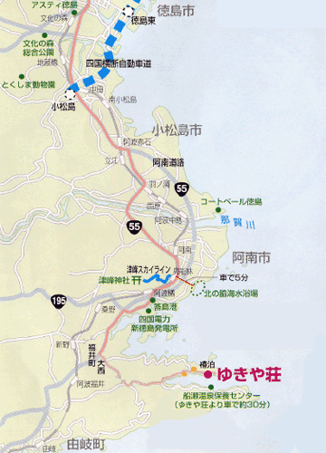 ゆきや荘周辺地図